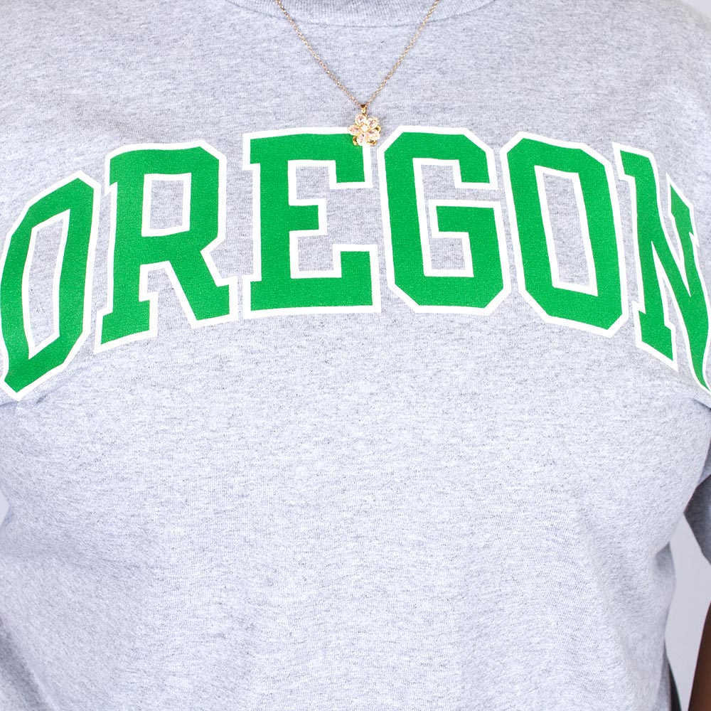 Arched Oregon, Champion, Grey, Crew Neck, Cotton, Men, Heather colored, T-Shirt, 942065